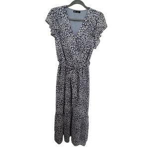 Prettygarden | Blue Leopard Print Maxi Dress | M | EUC